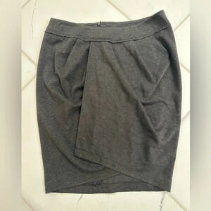 NWT Anthropologie Womens Baraschi Faux Wrap Pencil Skirt Sz 6 Zip Up Stretch